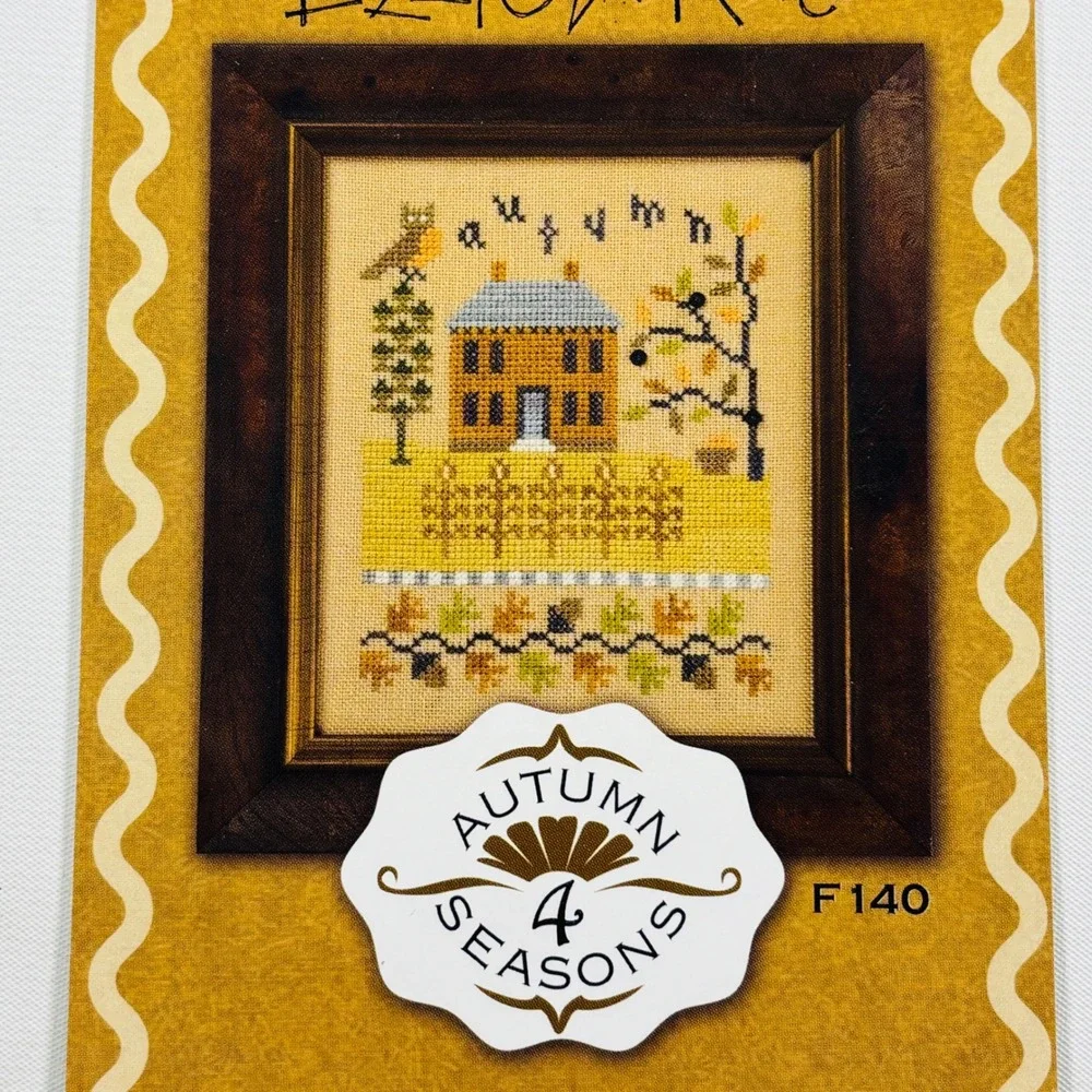 Lizzie Kate 4 Seasons Cross Stitch Patterns & Charms Spring Summer Autumn Winter